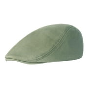 Scally Cap, Comdrip 1 Pieces Newsboy Mens Hat Cotton Soft Stretch Fit Men Cap Cabbie Driving Hat for Men Mens Hats Green1 One Size