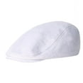 thumbnail image 1 of Scally Cap, Comdrip 1 Pieces Newsboy Men's Hat Cotton Soft Stretch Fit Men Cap Cabbie Driving Hat for Men Mens Hats White One Size, 1 of 6