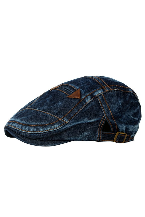Scally Cap for Men, Comdrip Newsboy Hats Flat Cabbie Driving Hat Cotton Dad Cap for Men Women Newsboy Cap for Men Blue1 A
