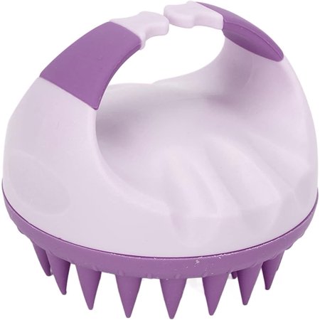 Scalp Brush, Strong and Comfortable Anti-Dandruff Manual Scrubber for Curly and Straight Hair for Thick and Thin Hair (Purple)