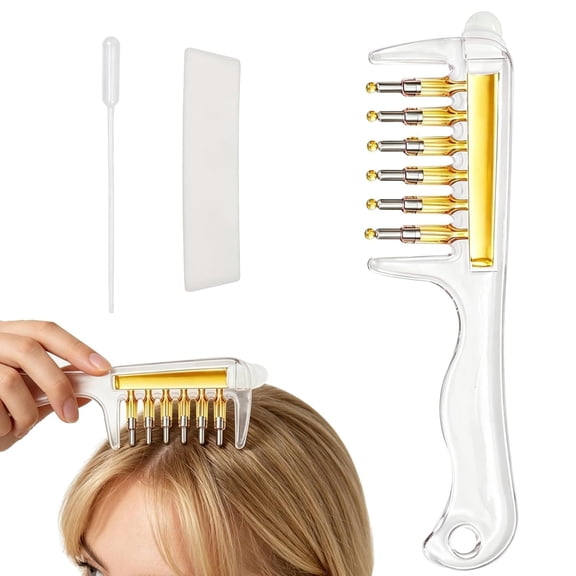 Scalp Essential Oil Comb, Hair Care Serum Applicator, Refillable Scalp Liquid Applicator Comb for Men & Women