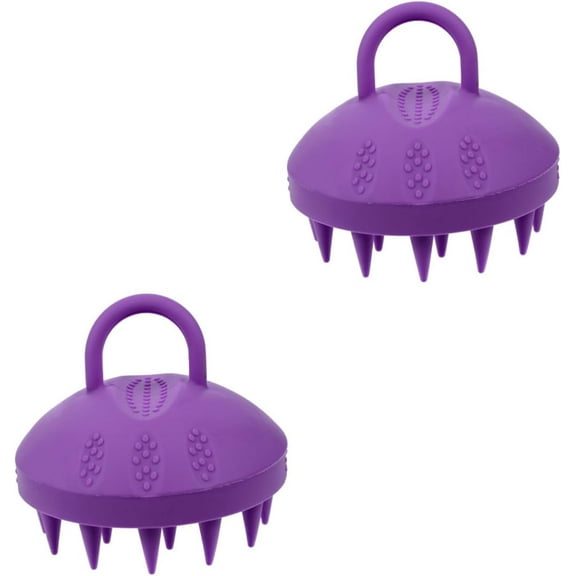 Scalp Exfoliator 2pcs Head Massage Thick Handheld Massageaccessory and Ergonomic Exfoliator Brush Washing Detangling