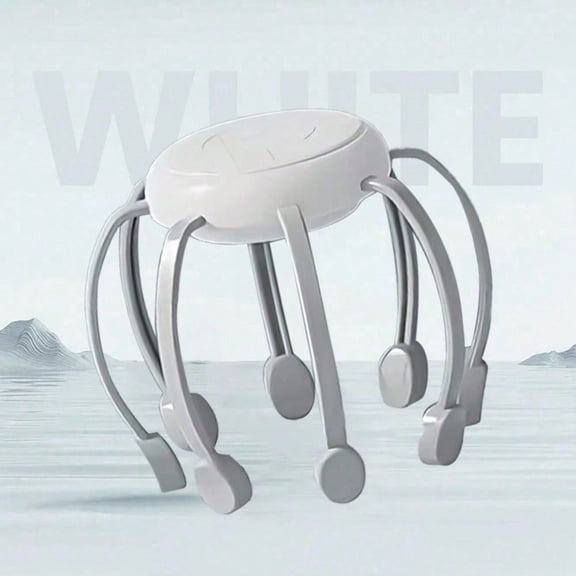 Scalp & Head Massager Rechargeable  3-Speed  8-Finger, Portable Wireless, Stress Relief for Home, Office and Travel