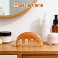 thumbnail image 1 of Scalp Massage Comb, Massager Scalp, Gua Sha Massage Tools for Lymphatic Drainage, Tension Headache Relief Tool, Brown Resin Thick 5-Finger Ball Head 4X2.5 in Small Detangling, 1 of 5
