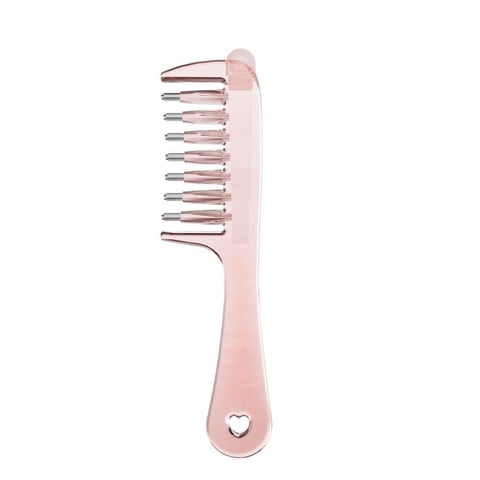Scalp Massage Comb with 8 Rolling Metal Balls for Even Oil Distribution and Tension Relief, Portable Travel Hair Care Tool