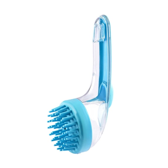Scalp Massage Shampoo Brush with Dispenser - Long Handle Hair Comb for Deep Cleaning - Liquid Dispensing Brush for Shower, Salon, Home Use - Soft Bristle Scalp Scrubber for Wet or Dry Hair, 1 Count