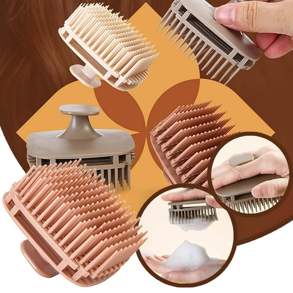Scalp Massage Shampoo Brush Silicone Hair Cleaning Comb Bathing Tool