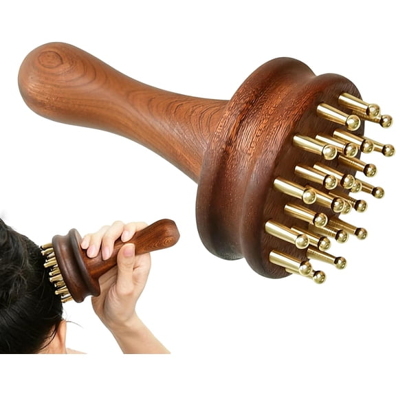 Scalp Massager Brush - Wooden Deep Tissue Relief | Wooden Deep Tissue Gua Sha Brush,for Men Women Shoulder Belly Leg Body Muscle Relief Home Office Spa Travel