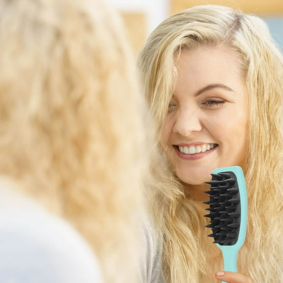 Scalp Massager Long Handle Shampoo Brush Wet Dry Hair Scalp Brush Portable Hair Brush For Washing Hair Vibrating Comb Humble Brush Kids Kids Hairbrush Haircut Brush for Kids Soft Hair Brush for Kids