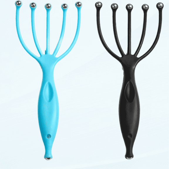 Scalp Massager - Protable Hand Held SPA Head Massager for Deep Relaxation & Stress Reduction Wet and Dry in The Office Home SPA (2-Pack)