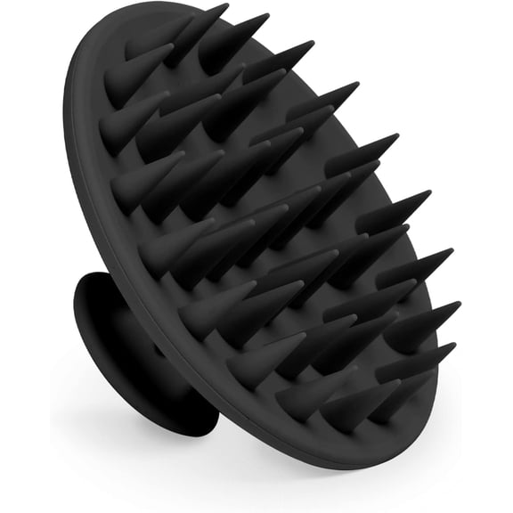 Scalp Massager Shampoo Brush for Natural Hair Care & Growth - Soft Silicone Bristles Scrubber For Men, Women - Massage Head In Shower For Stress To Relax - All Hair Types, Straight, Wavy, Curly