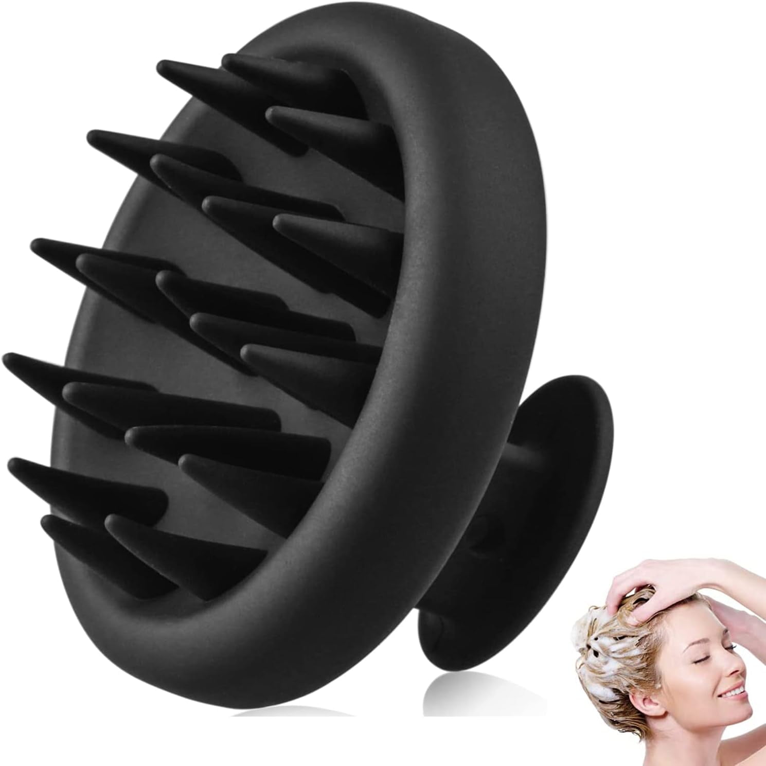 Silicone Scalp Massager, Shower Scalp Massager with Soft Bristles, Hair