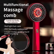 Scalp Massaging Brush, Red Light Hair Brush, Hair Scalp Massager with Waterproof, Cordless Electric Massager for Scalp & Hair, Portable Massager for Head, Deep Massage at Home for Muscle RelaxRed