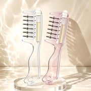Scalp Oil Applicator Comb, 6 Roller Ball Tips, Refillable Translucent PC body, curved root guide, visible liquid level, home grooming, salon sectioning, travel routines