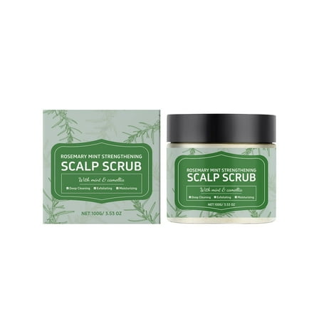Scalp Scrub, Rosemary Mint Scalp Scrub - Scalp Exfoliator for Dryness & Dandruff Relief, Deep Cleansing Hair Scrub for All Hair Types, Oil Control & Nourishing Scalp