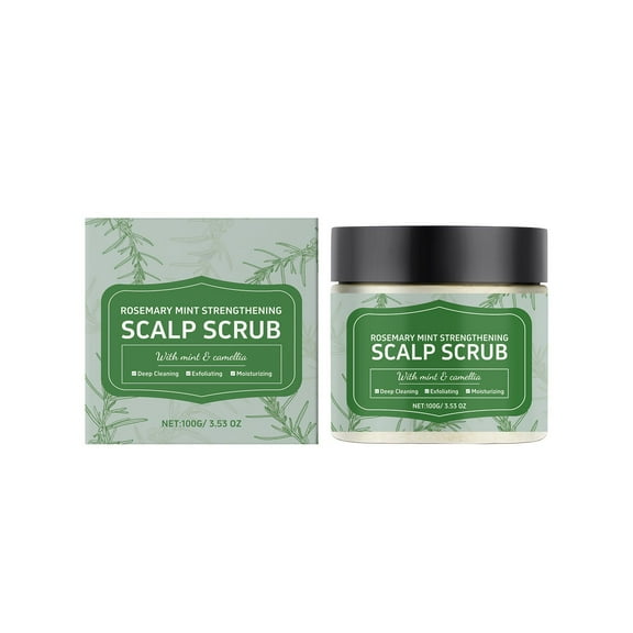 Scalp Scrub, Rosemary Mint Scalp Scrub - Scalp Exfoliator for Dryness & Dandruff Relief, Deep Cleansing Hair Scrub for All Hair Types, Oil Control & Nourishing Scalp