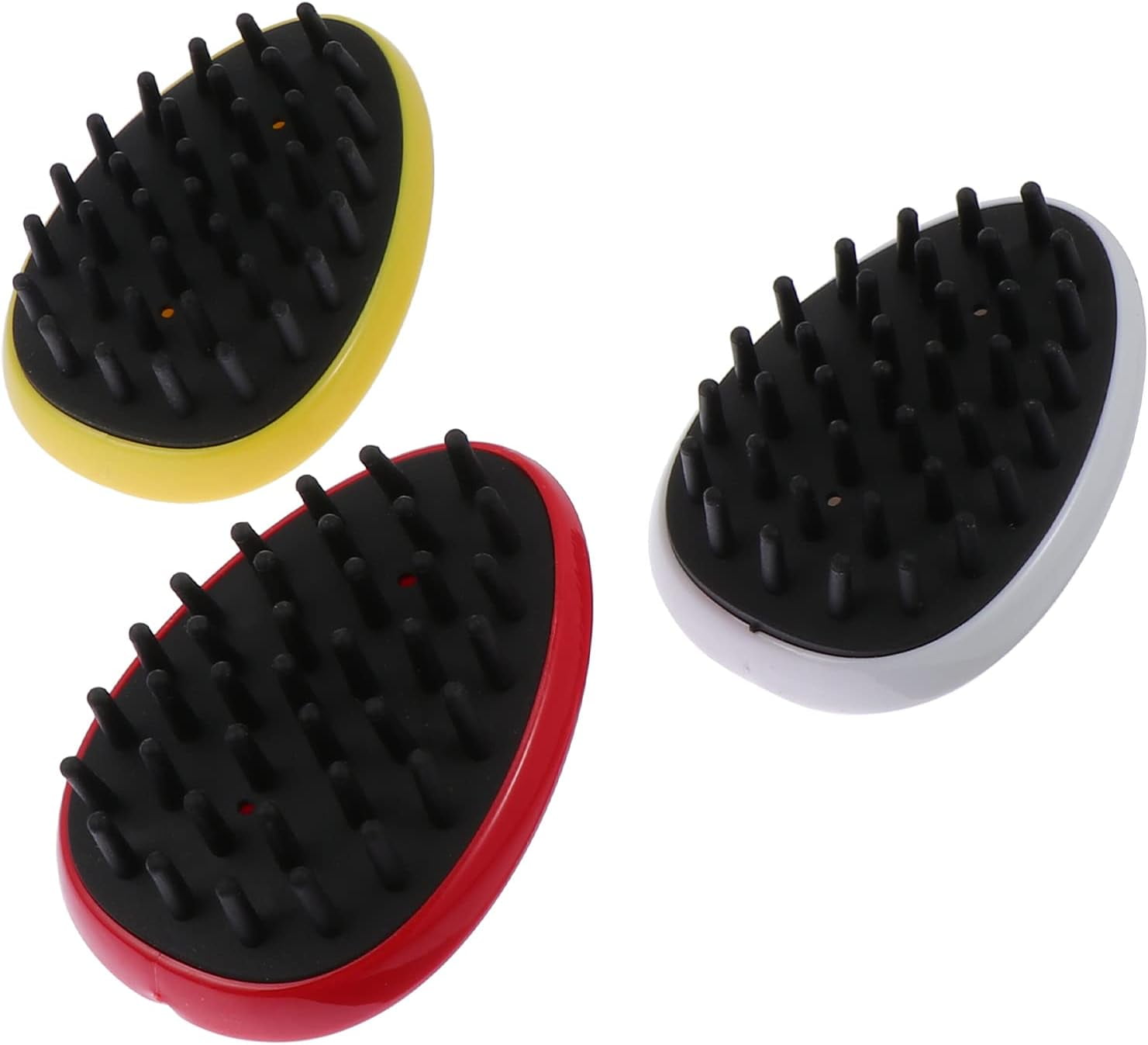Scalp Scrubber 3Pcs Hair Scalp Brush Silicone Shampoo Massager Brush