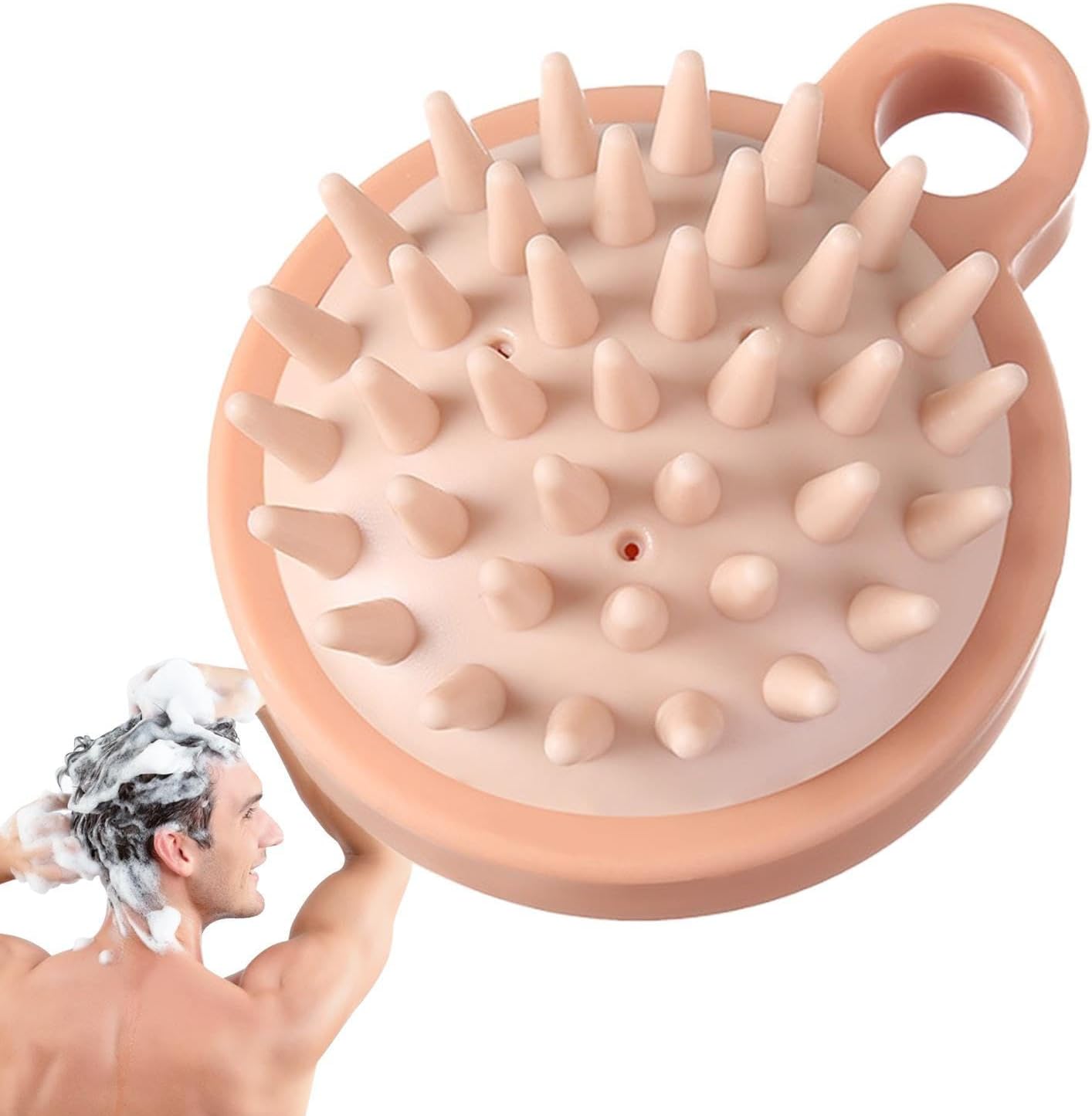 Scalp Silicone Bristle Head Scrubber Wet Dry Scalp