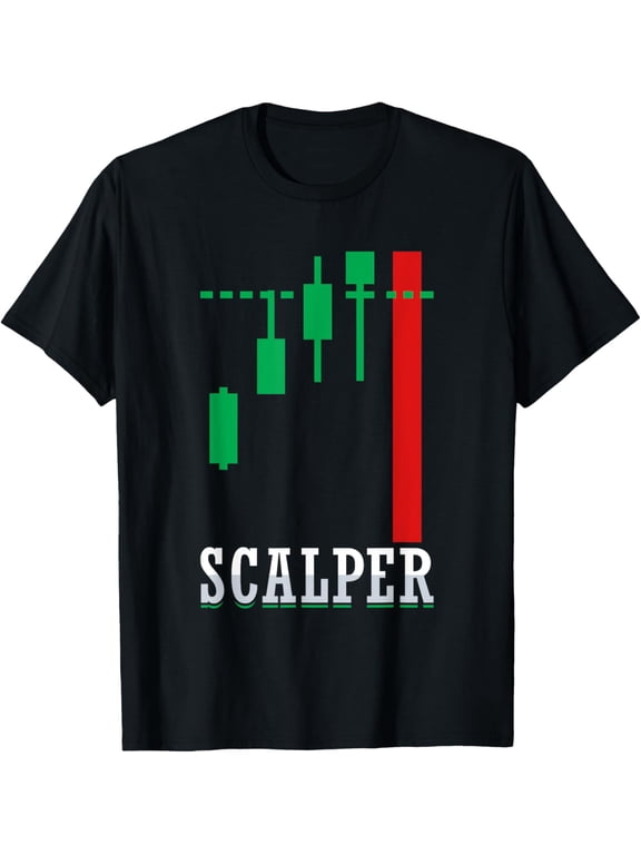 Scalper Trader Stock Market Forex Crypto Gift for Dad Trader T-ShirtMen and women can wear, black T-shirts, gifts. Age: M,L,XL 2XL, 3XL, 1033XL