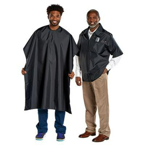 Scalpmaster Barber Jacket & Cutting Cape Set, Black