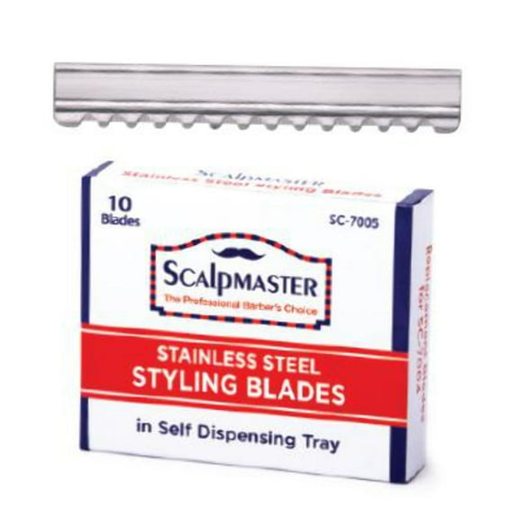 Scalpmaster Stainless Steel Styling Blades..