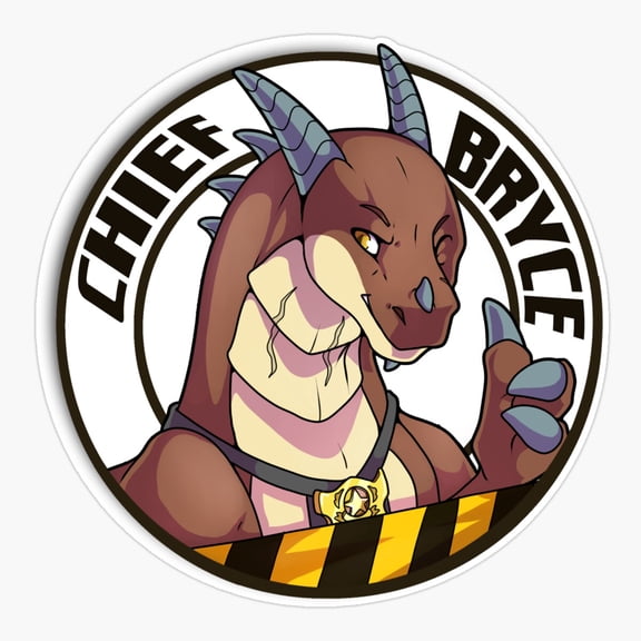 Scaly Wings Chief Bryce Character Sticker