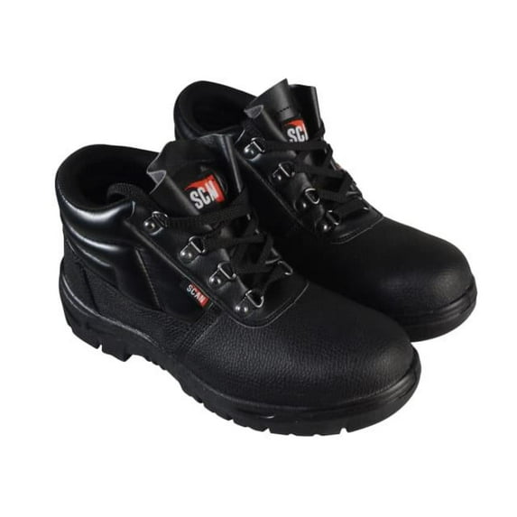 Scan - 4 D-Ring Chukka Safety Boots Black - US 10