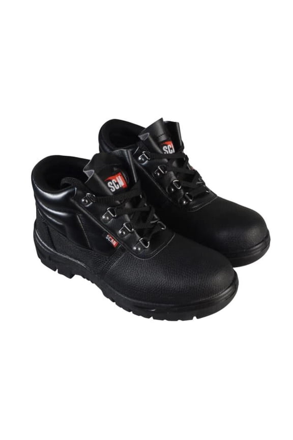 - 4 D-Ring Chukka Safety Boots Black - US 13