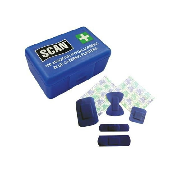 Scan - Assorted Hypoallergenic Blue Plasters 120