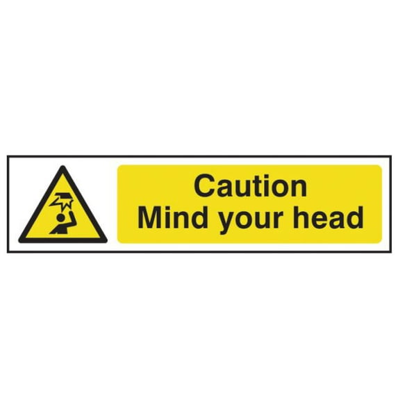 Scan - Caution Mind Your Head - PVC 200 x 50mm