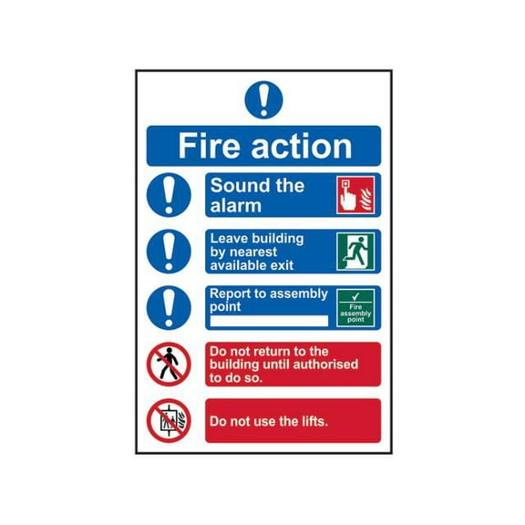 Scan - Fire Action Procedure - PVC 200 x 300mm