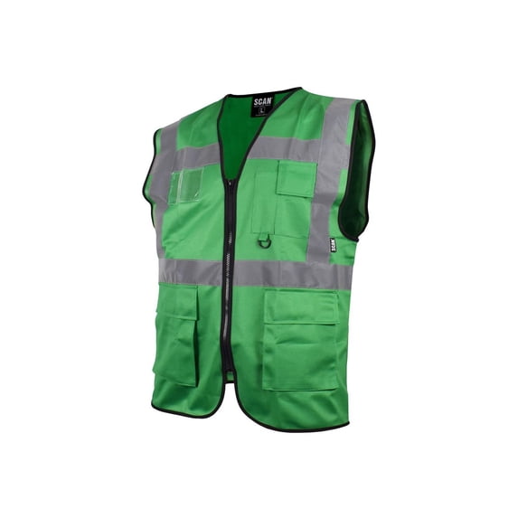 Scan Hi-vis Utility Green Waistcoat