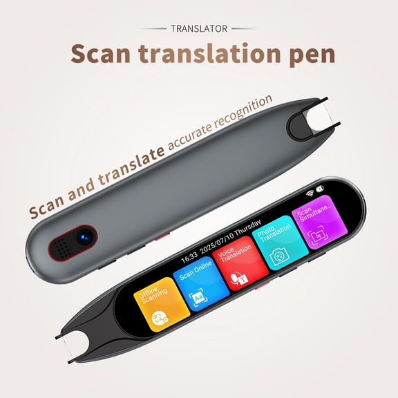Scan Reader Pen, Language Translator Device, Assistive Tool for Kids, Adults, Dyslexia, Language Learners And Learning Difficulties, Including 142 Languages (Grey)
