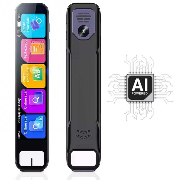 Scan Sense Pen, ScanSense AI Smart Pen - Instant AI Answers for Math, History & More Offline Translation (60+ Languages), Camera, Bluetooth, Music & File Storage, Translator Scanner Pen
