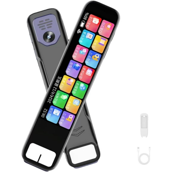 Scan Sense Pen, ScanSense AI Smart Pen - Instant AI Answers for Math, History & More Offline Translation (60+ Languages), Camera, Bluetooth, Music & File Storage