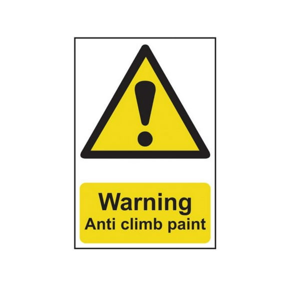 Scan - Warning Anti Climb Paint - PVC 200 x 300mm
