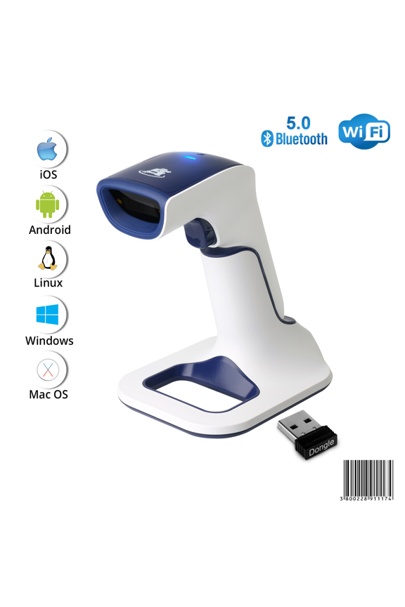 SA3600 1D Wireless Barcode Scanner – Bluetooth, Wi-Fi, USB, Handheld/on-Counter