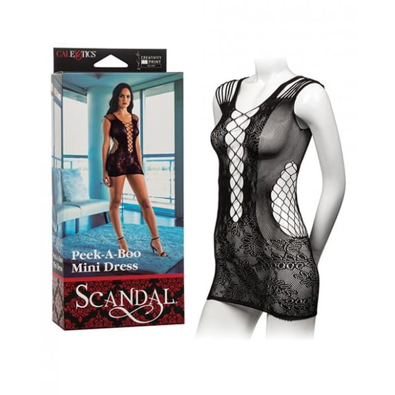 Scandal Peek-a-boo Mini Dress - Black
