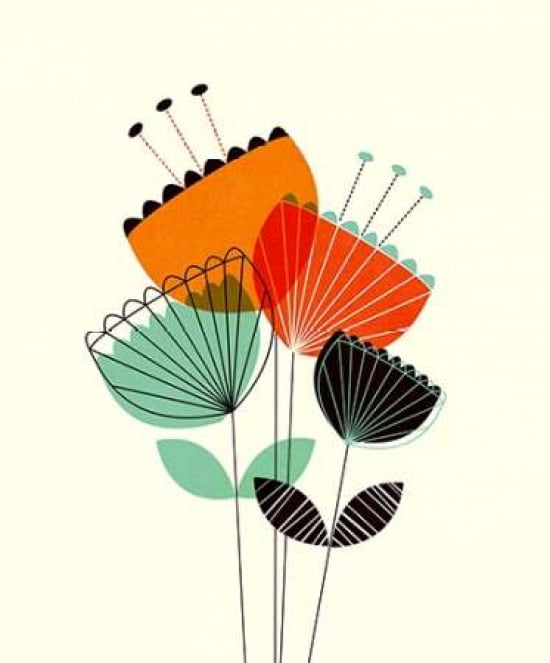 Scandi Flowers I Canvas Art - Nicola Evans (20 x 24)