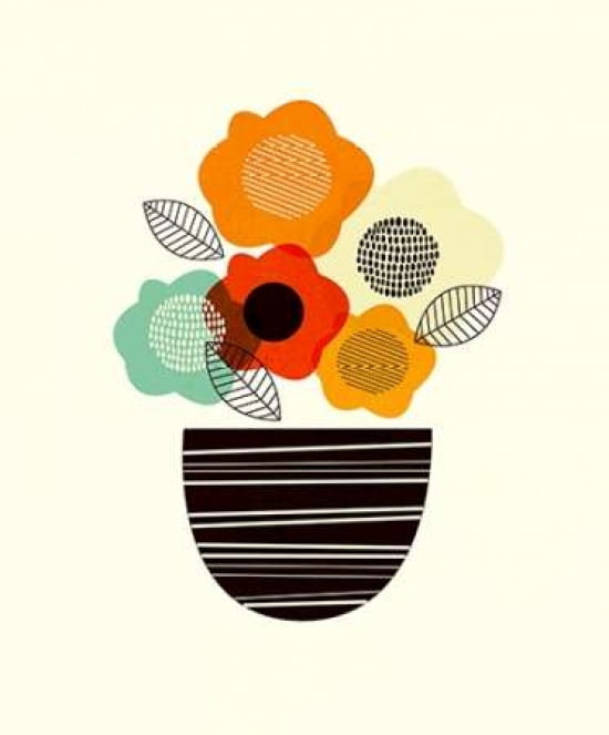 Scandi Flowers II Canvas Art - Nicola Evans (20 x 24)