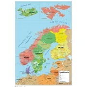 Scandinavia Map Poster (24 x 36)