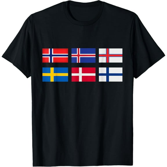 Scandinavia flag, the Nordic country's flag, Northern Europe T-Shirt