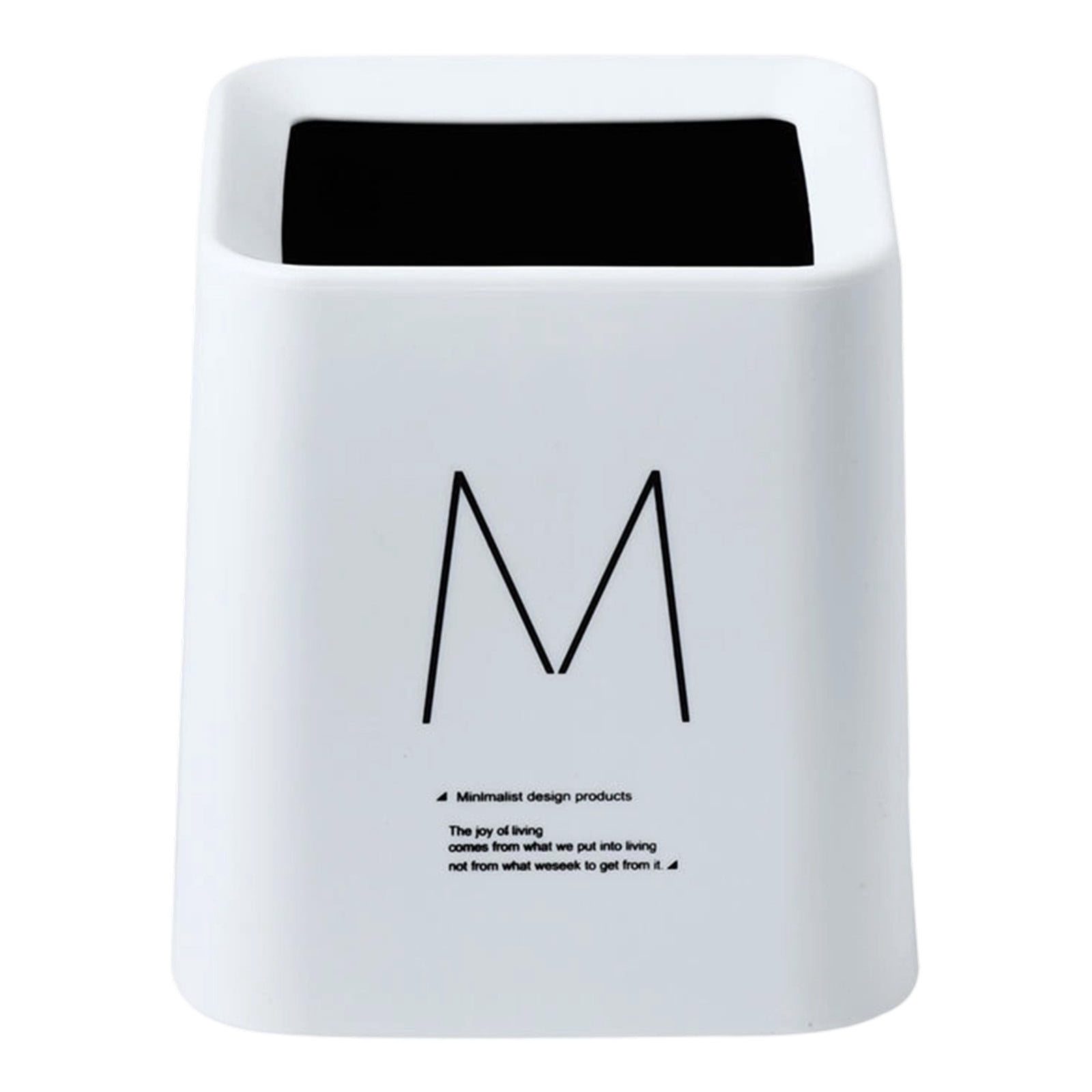 View of Scandinavian Mini Desktop Trash Can without Cover, Small Garbage Bin ...