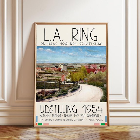 Scandinavian Museum Exhibition Poster La Ring Wall Art, Modern Wall Decor, 8x12 UNFRAMED