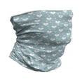 thumbnail image 1 of Scandinavian Neck Gaiter, Valentines Day Idea, Unisex, Pale Blue and White, by Ambesonne, 1 of 3