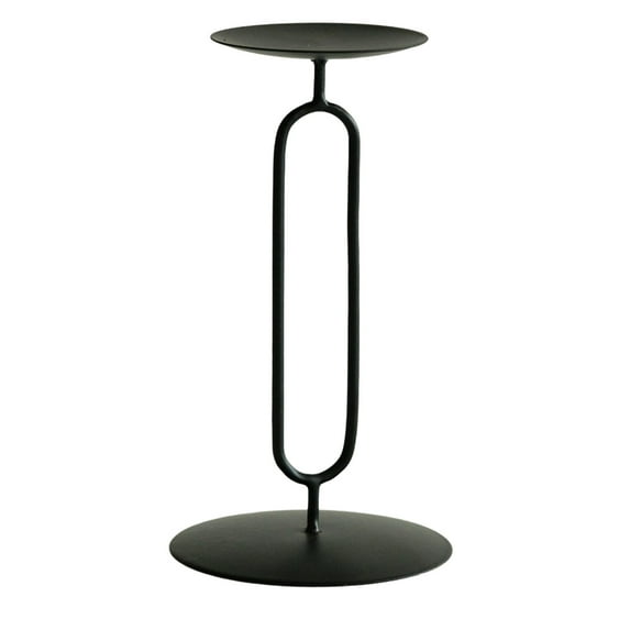 Scandinavian O-Shaped Iron Candlestick – Minimalist Candle Holder in Gold or Black for Dining Table, Living Room, Party & Romantic Ambience Décor