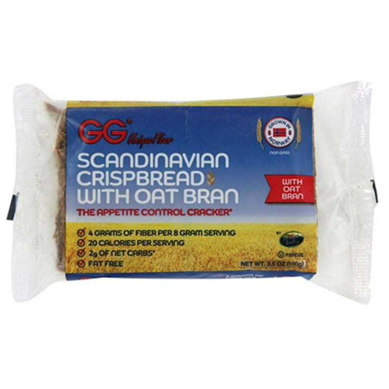 GG Scandinavian Fiber Crispbread, Oat Bran, 3.5 Oz (Pack of 15)