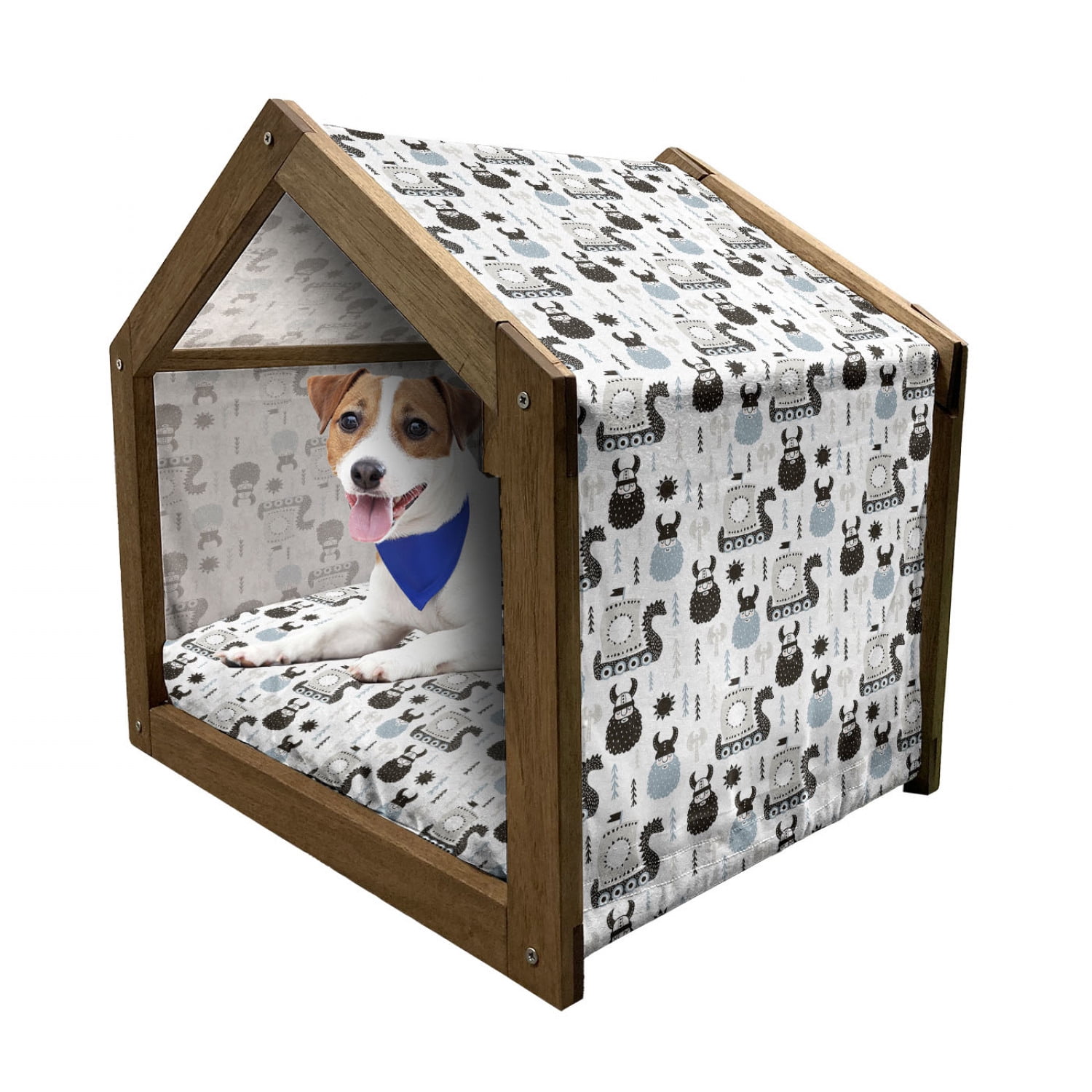 Scandinavian Pet House, Viking Longboat Design Cartoon Style Character ...