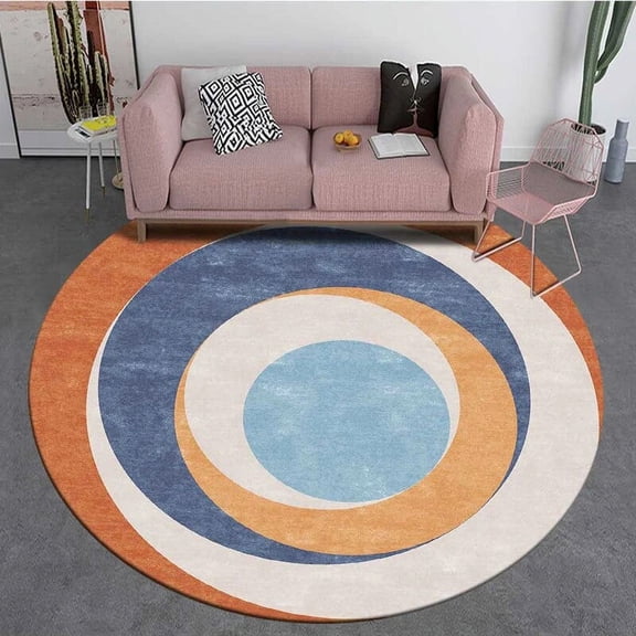 Scandinavian Round Carpet Balcony Coffee Table Bedroom Kitchen rative Area Rug Living Room Abstract Floor Mats Home r