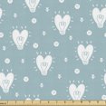 thumbnail image 1 of Ambesonne Scandinavian Fabric by the Yard Upholstery, Valentines Day Idea, 10 Yards, Pale Blue and White, 1 of 4